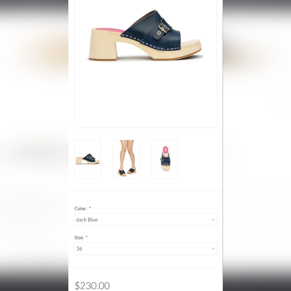 Swedish Hasbeens preppy slip clogs size 36 - Picture 7 of 9